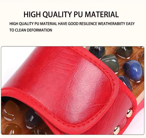LHYILSWQ Reflexology Foot Massager Slipper Acupuncture Massage Sandals with Natural Stones Acupoint Massage Shiatsu