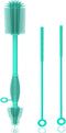 Silicone Bottle Brush and Straw Cleaner Set, Soft Baby Bottle Cleaner, Bendable Straw Cleaning Brush, Long Handle