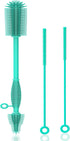 Silicone Bottle Brush and Straw Cleaner Set, Soft Baby Bottle Cleaner, Bendable Straw Cleaning Brush, Long Handle