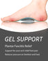 Plantar Fasciitis Relief - Copper Arch Support Braces/Sleeves with Gel Pads, Flat Foot Pain Relief (Men & Women,1 Pair,Black)