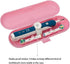 Nincha Plastic Electric Toothbrush Travel Case - 2 Packs for Oral-B Pro Series, Blue & Pink