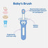 MAM Baby Toothbrushes - 2 Baby's Brushes and 1 Safety Shield, Interactive App for Boys 6+ Months, Blue