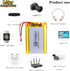 Liter Energy 3.7V Lipo Battery 1000mAh, Rechargeable Lithium Polymer 553450 with JST Connector