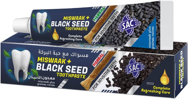 Pure Natural Blackseed Toothpaste, Herbal Oral Care, Natural Teeth Whitening, Fluoride-Free Formula, 125gm