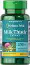 Puritans Pride Milk Thistle Standardized Capsules - 250 Mg Silymarin, 100 Count