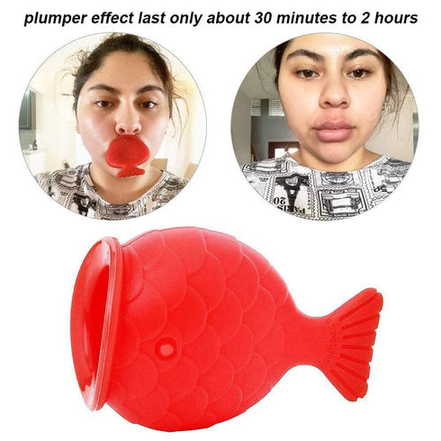 Lips Enhancer Plumper Device, Silicone Fish Shape Lip Plumper for Natural Pout Mouth Tool, Sexy Lip Mouth Bigger