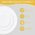 Sylans 60PCS set, 30 10" 30 7" White Plastic Plates Disposable Party Plates with Heavy Duty Dinner plates and Elegant