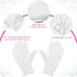 Paxcoo 12 Pairs XL White Cotton Gloves - Dry Hand Moisturizing Cosmetic Eczema Hand Spa and Jewelry Inspection