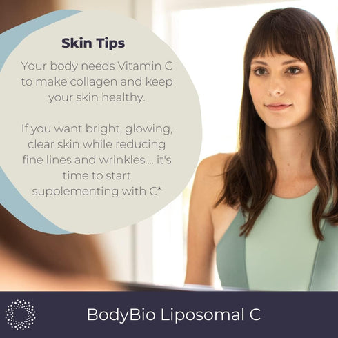 BodyBio Liposomal Vitamin C 60 Capsules, Powerful Immune Support, Maximum Absorption for Cell Support