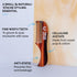 ZEUS Handmade Saw-Cut Mustache Comb, Durable Cellulose Pocket Comb & Beard Comb for Mustache and Beard (Single