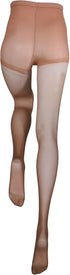 Truform Women's Sheer Compression Pantyhose, 8-15 mmHg, Shaping Tights, 20 Denier, Beige, Queen