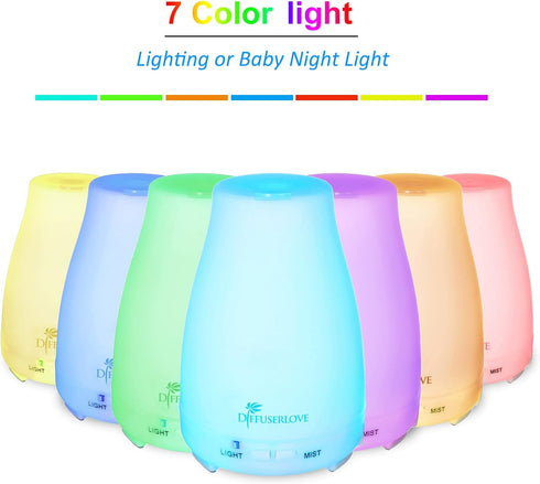 Diffuserlove Essential Oil Diffusers, 200ML Remote Control Ultrasonic Mist Humidifiers, BPA-Free
