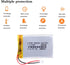 1000mAh Lithium Polymer ion Battery, 3.7V 523450 Rechargeable Battery Pack with JST 2.0mm Connector