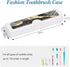2 Pcs Toothbrush Travel Case, Colorful Pattern Holder and Covers, Travel Tongue Scraper Case