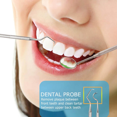 3Pcs Dental Tools, Professional Dental Picks for Teeth Cleaning, 100% Surgical 304 Stainless Steel Oral Care Kit.