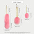 Lambswool Duster 14'' Length, Solid Wooden Handle for Cleaning Ceiling Fans, Window Blinds, Natural Feather Duster, Pink