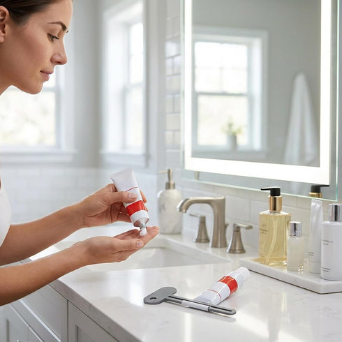 Sibba 5 PCS Toothpaste Squeezer Dispenser Metal Tube Squeezer Key, Stainless Steel Toothpaste Roller Tube Wringer