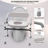 SeatYuPro Commode Adjustable Medical Bedside Chair with Padded Backrest, Drop Arm Support, Height Adjustable White