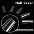 INFELING Clear Coffin Nail Tips - 500pcs Half Cover Ballerina French Nail Tips with Box for Acrylic Nails