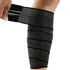 Elastic Calf Compression Bandage Sleeve Wrap for Pain Relief, Adjustable Plus Size Shin Splint Guard in Black