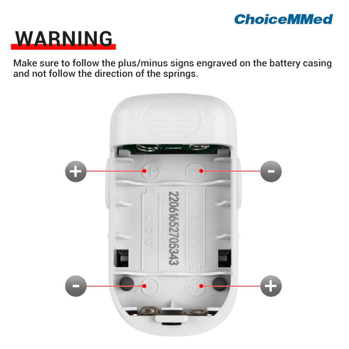 CHOICEMMED Finger Pulse Oximeter - Blue Blood Oxygen Monitor with Batteries, Portable O2 Saturation Sensor
