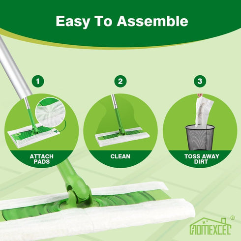 HOMEXCEL 120 Count Dry Sweeping Cloths Pads, Compatible with Swiffer Sweeper, Disposable Duster Refills