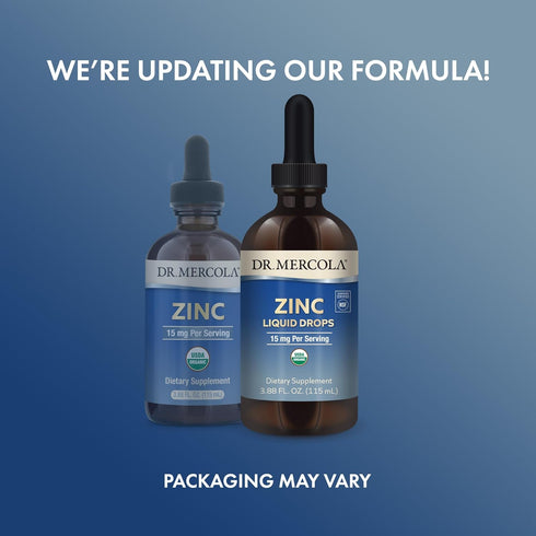 Dr. Mercola Zinc Liquid Drops, 3.88 Fl. Oz. (115 mL), 3-Pack, Dietary Supplement, Immune Support & Cognitive Function