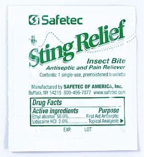 Sting Relief Wipes for Skin, 30 Count