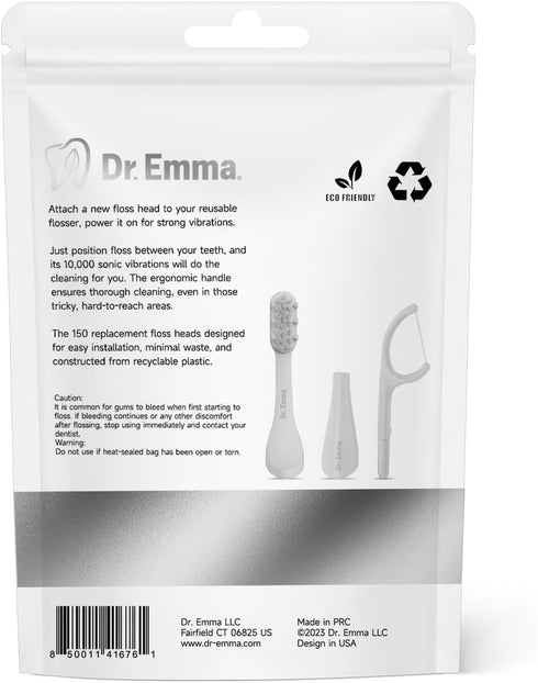 Floss Picks, Replaceable Floss Head for Electric Flosser, 150 Count, Teeth Cleaning Kit