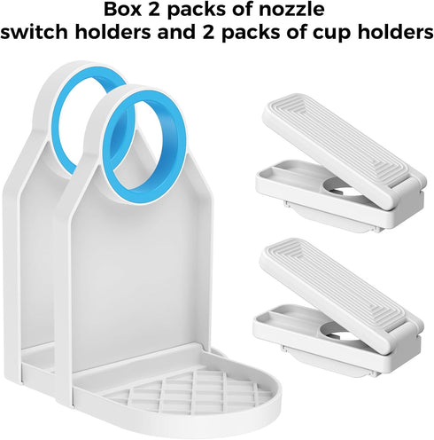 KMOUANTS 2 Pack Nozzle Laundry Detergent Dispenser Cup Holder, button upgradeEasily No More runny or Messy Laundry