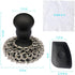 Toiserns 316 Upgraded Chainmail Scrubber with Silicone Handle Cast Iron Cleaner for Cast Iron Grill Pan Skillet Wok