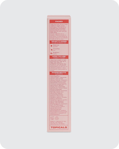 Topicals Faded Brightening and Clearing Serum, Reduces Discoloration, Contains Kojic Acid and Niacinamide
