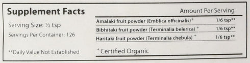 Banyan Botanicals Triphala Powder - Certified Organic