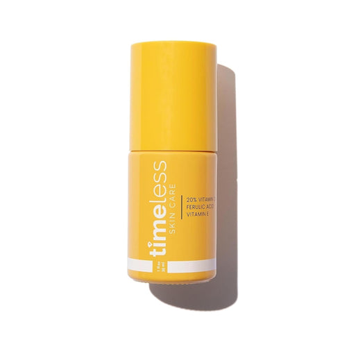 Timeless Skin Care Vitamin C Serum, 20% Vitamin C with Vitamin E & Ferulic Acid, Fragrance-Free, 1 oz