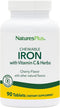 NaturesPlus Chewable Iron - 27 mg, 90 Chewable Tablets - High Potency Supplement with Vitamin C & Herbs, Vegetarian