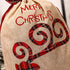 Yordearly 2Pcs Santa Sack Bags - Large Christmas Cloth Bag with Drawstring, 16" X 22" Reusable Present Storage