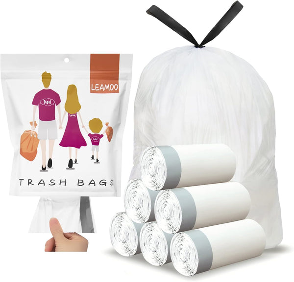 2 to 2.6 Gallon Drawstring Trash Bag, 90 Count, Small 10 Liter Garbage Bags