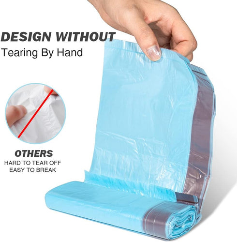 JOYEUX 4 Gallon Small Trash Bags - No-Tearing Drawstring Garbage Bags for Bathroom Kitchen, 60 Count