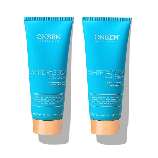 Onsen Japanese Anti Aging Hand Cream - Firming Lotion with Pagoda Flower Enzyme, Wasabi Extract, Hyaluronic Acid, Shea