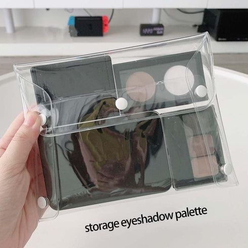 Transparent Mini PVC Makeup Bag, Small Clear Cosmetic Organizer Pouch with Snap Closure for Travel