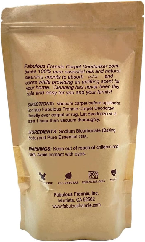 Fabulous Frannie All Natural Carpet Care with Pure Essential Oils, Clean & Fresh Scent Lemon & Lavender 26oz