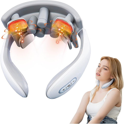 Sjdbeoqml Intelligent Electric Neck Massager With Heat for Pain Relief - Multiple Mode