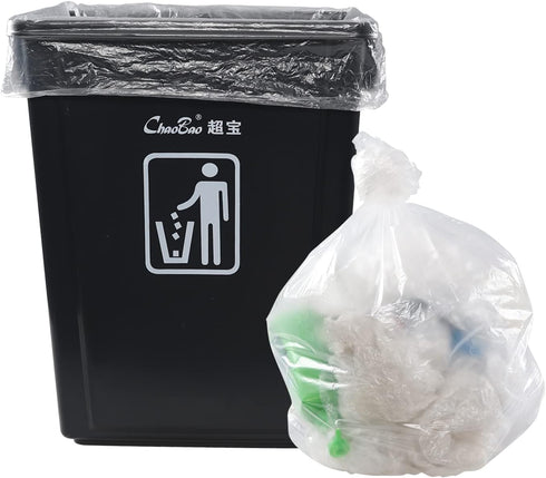 18 Gallon Tall Kitchen Trash Bags, Clear Trash Compactor Bags, 95 Count