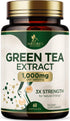 Green Tea Extract Weight Loss Pills 1000mg | 60 Capsules | 98% Standardized EGCG, Vegan Herbal Supplement