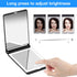 WOBSION Lighted Compact Mirror Rechargeable Travel Makeup Mirror with Light and 1x/3x Magnifying (Black)