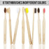 Virgin Forest 8 Pcs Bamboo Toothbrush, BPA-Free Soft Toothbrushes, Eco-Friendly Biodegradable Travel Set