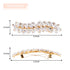 WHAVEL 2PCS Hair Barrettes for Women, Vintage Rhinestone Crystal Leaf French Clips, Bridal Hair Accessories (Gold)