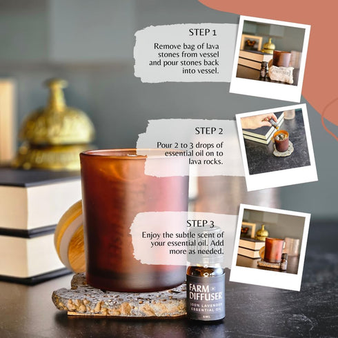 Lava Diffuser Stones, Passive Diffusers for Essential Oil, Volcanic Aroma Diffuser