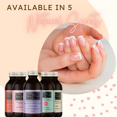 Karma Organic Nail Polish Remover with Soybean Oil and Orange Blossom Oil, Non Toxic, Vegan, 4 fl. Oz