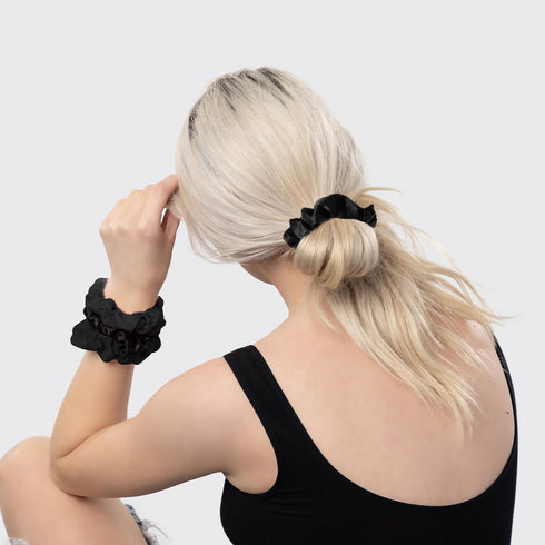 Kitsch Satin Scrunchies for Women – Soft Satin Hair Ties – No Crease, Frizz Free, Gentle, Stylish Hair Accessories –
